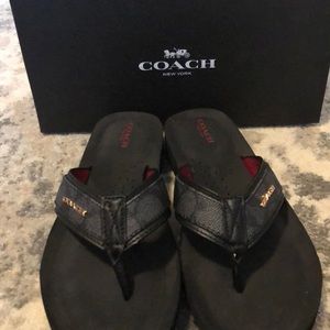 Size 7 coach flip flops